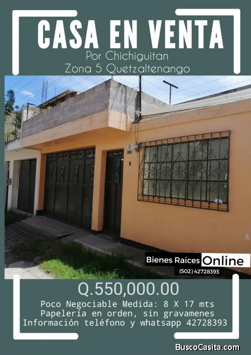 Casa en Venta por Chichiguitan Zona 5 Quetzaltenango en Guatemala