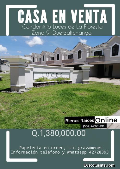 Casa en Venta condominio Luces de La Floresta Zona 9 Quetzaltenango 