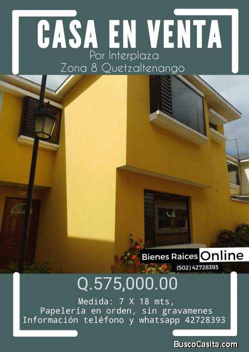 Casa en Venta por Interplaza Quetzaltenango 