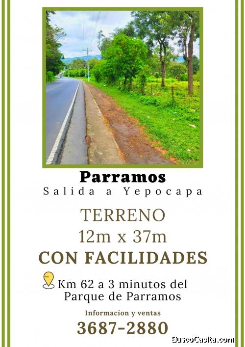Ten tu terreno propio a orilla de carretera en Parramos, con facilidades 