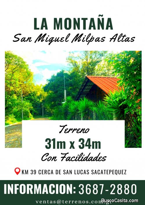 Terrenos en venta, invierte cerca de San Lucas Sacatepequez 