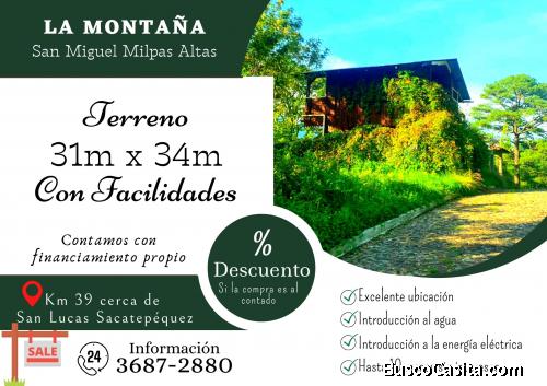 Terrenos en venta cerca de San Lucas Sacatepequez