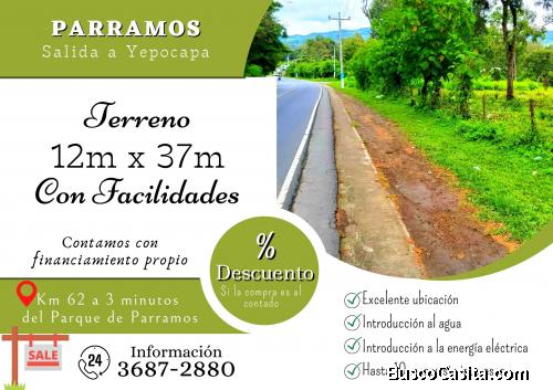 Terrenos en venta a 3 minutos del Parque de Parramos 