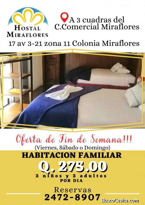 Hostal Miraflores, hospédate con tu familia cerca de centros comerciales