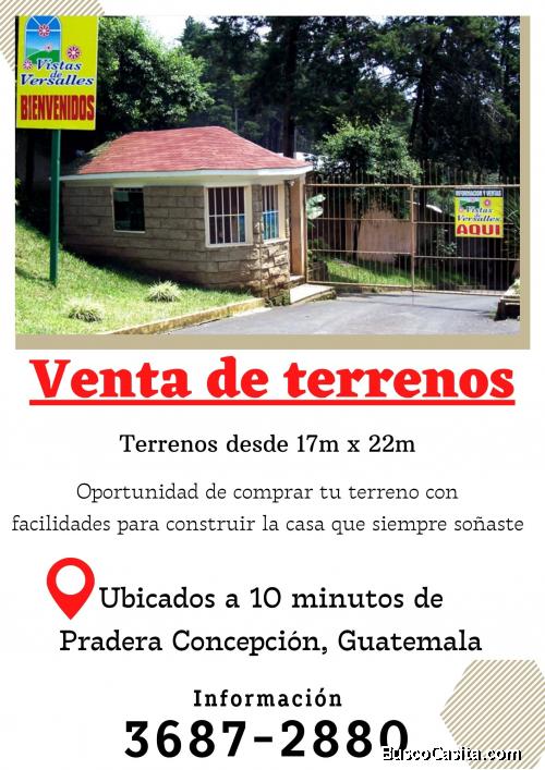 Lotes con facilidades cerca de Pradera Concepción