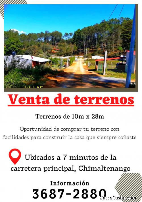 Lotes con facilidades a un costado de Finca La Loma