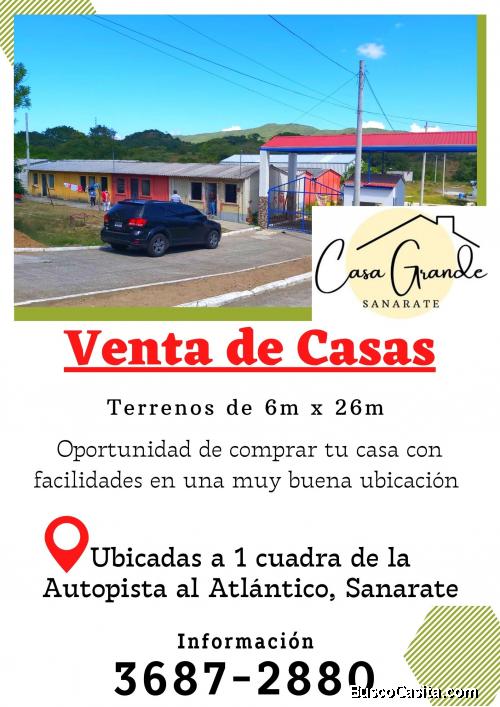 Casas con facilidades en Sanarate 