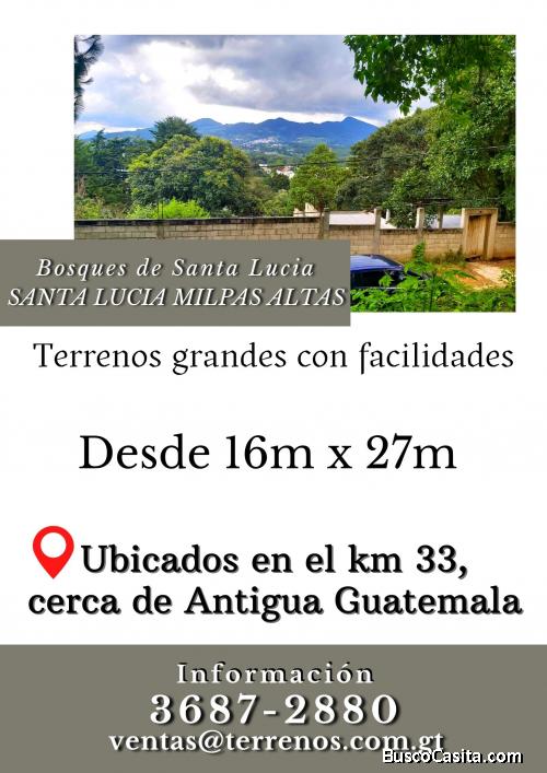 Terrenos a buen precio cerca de Antigua Guatemala 