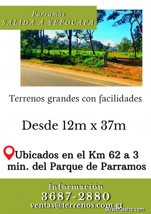 Terrenos a buen precio en Parramos 