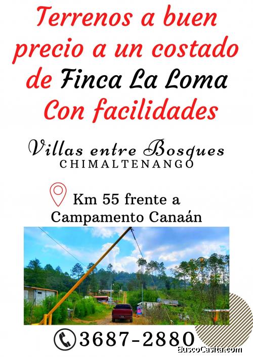 Terreno a buen precio a un costado de Finca La Loma 