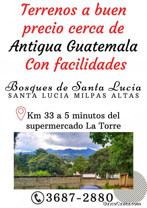 Terreno a buen precio cerca de Antigua Guatemala 