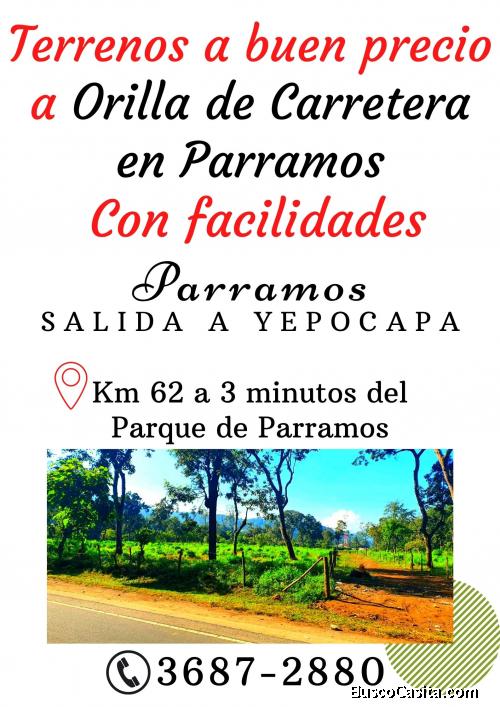 Terreno a buen precio a 3 minutos del Parque de Parramos 
