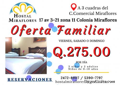 Hostal Miraflores, habitaciones familiares 
