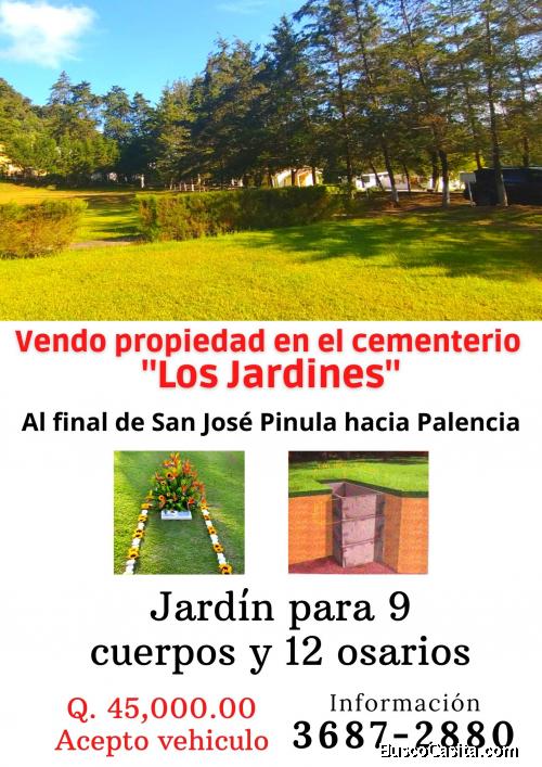 Cementerio, jardín grande a buen precio en San Jose Pinula 