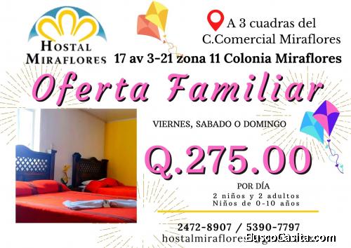 Hostal Miraflores, ven a la Cuidad y dale ese abrazo a tu ser querido 