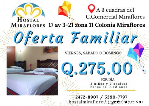 Hostal Miraflores, pasa estas fiestas con tu familia en la Cuidad 