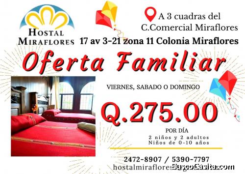 Hostal Miraflores, ven a celebrar las Fiestas a la Cuidad con tu familia 