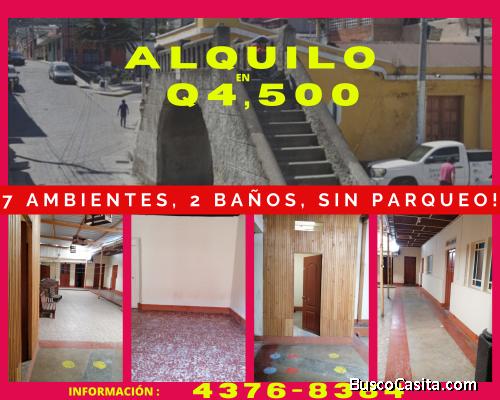 ALQUILO CASA ANTIGUA EN XELA Z.1 