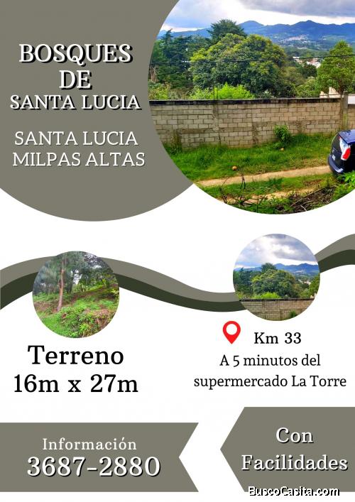 Terreno con facilidades en Santa Lucia Milpas Altas 