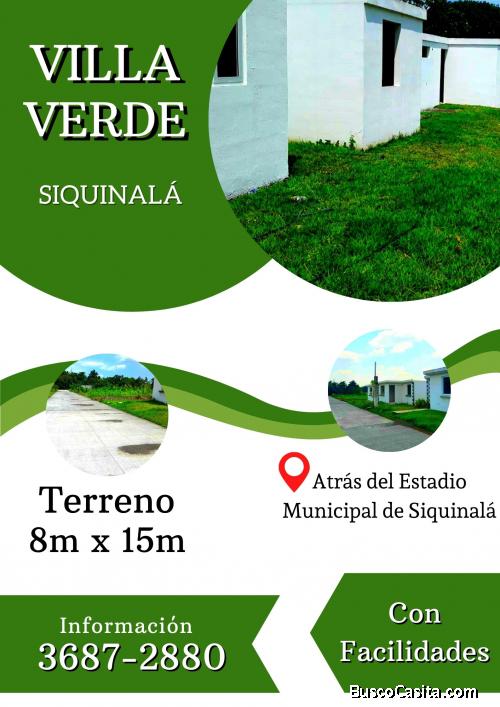 Terreno con facilidades en Siquinala 
