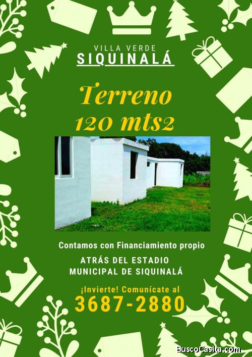 Independízate, terrenos cerca del Parque de Siquinala 