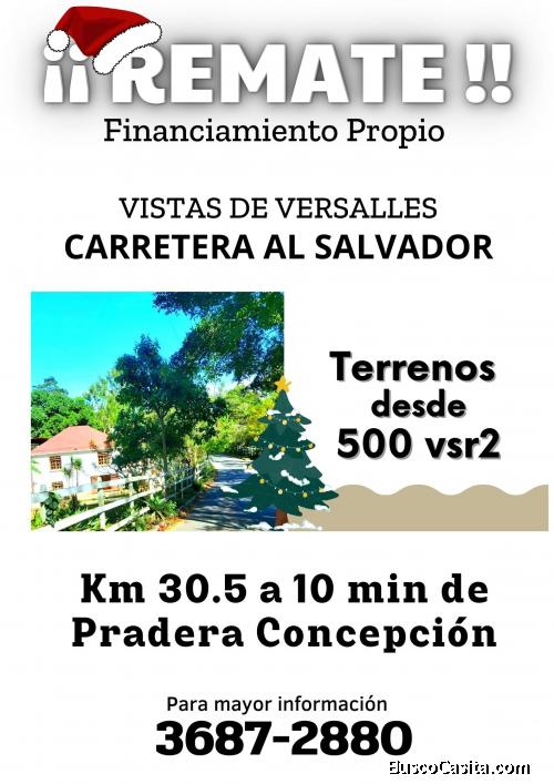 Hey!! Terrenos en venta en Carretera al Salvador 