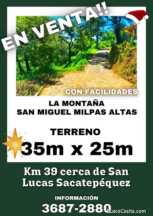 Oferta!! Terrenos en venta en San Miguel Milpas Altas, km 39