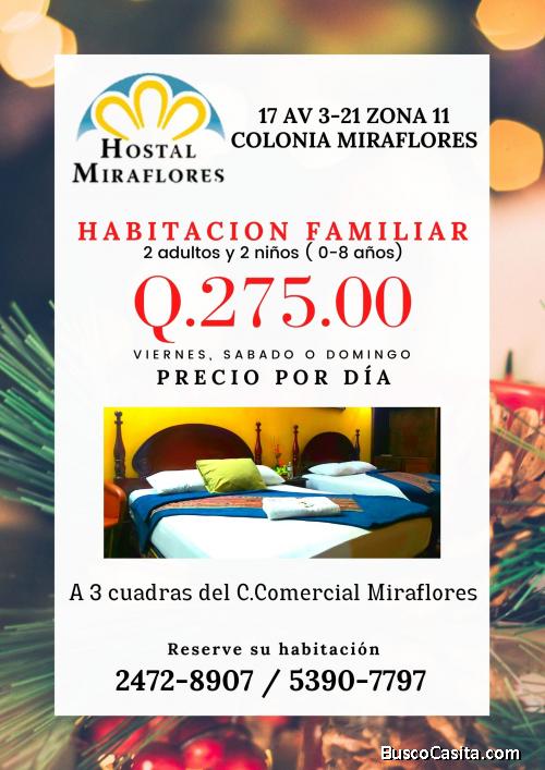 Hostal Miraflores, hospedaje familiar en zona 11