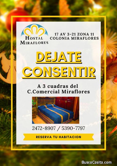 Hostal Miraflores, habitaciones cómodas en zona 11