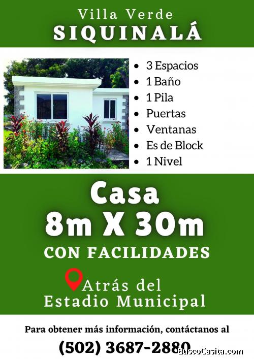 Casas en venta en Siquinala, lista para vivir 
