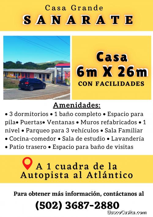 Casas en venta en Sanarate, listas para vivir