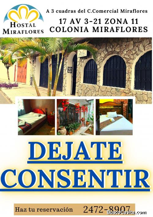 Hospedaje con amplio parqueo 