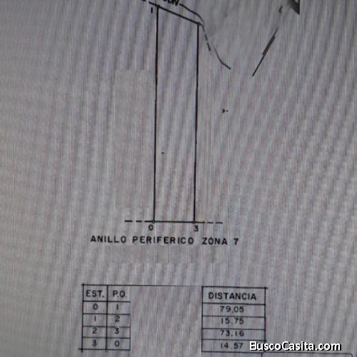 Vendo Terreno Totalmente Plano en Zona 7 sobre anillo periferico