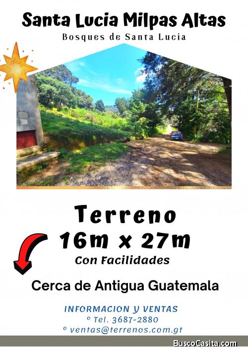 Adquiérelo tú, terrenos en Santa Lucia Milpas Altas