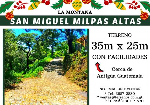 GANGA!! Terrenos en venta en San Miguel Milpas Altas
