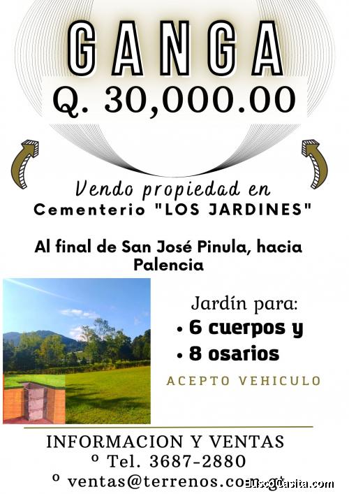 San Jose Pinula!! Propiedad en Cementerio