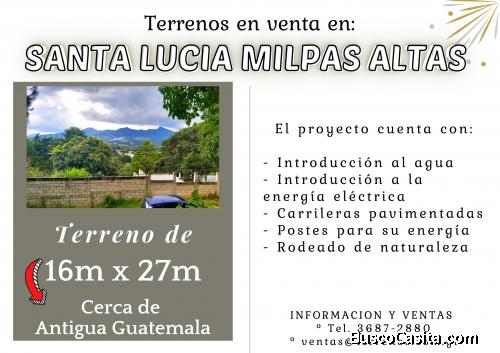 Terrenos en venta!! en Santa Lucia Milpas