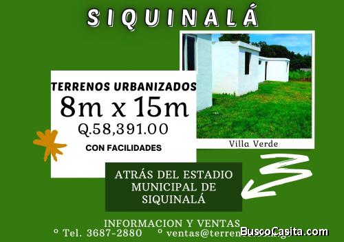 Terrenos a la venta en Siquinala 