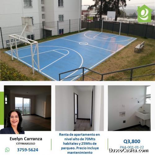 Apartamento en renta en zona 10, Santa Catarina Pinula