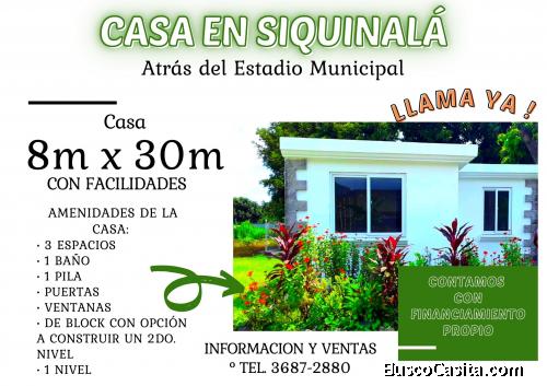 Aprovecha!! Casa a la venta en Siquinala