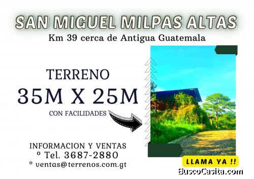 GANGA!! Terrenos a la venta en San Miguel Milpas Altas
