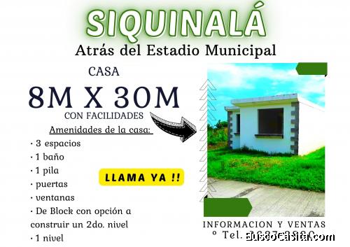 GANGA!! Casas a la venta en Siquinalá