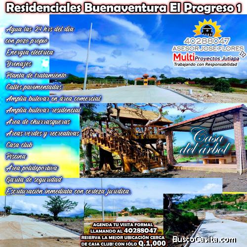 Terrenos urbanizados El Progreso Jutiapa.Cel:40288047