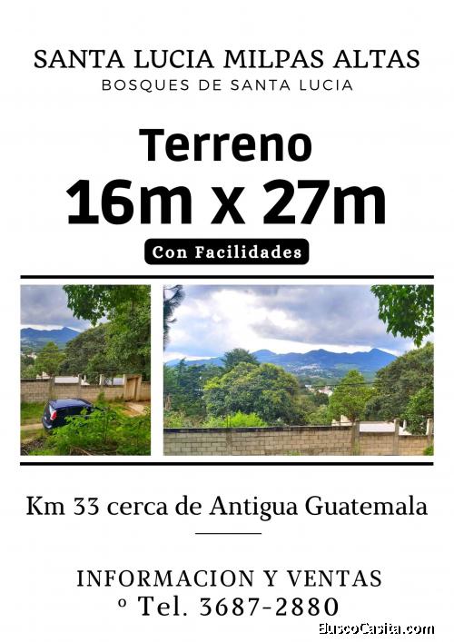 Vendo terreno cerca de Antigua Guatemala, km 33