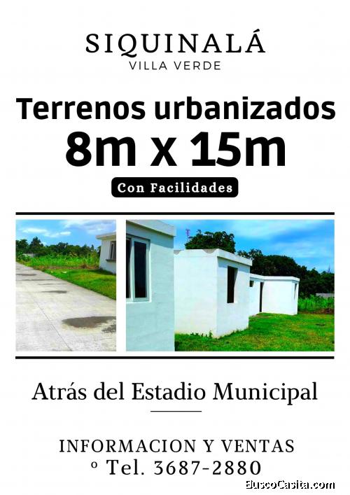 Vendo terreno atrás del Estadio de Siquinala