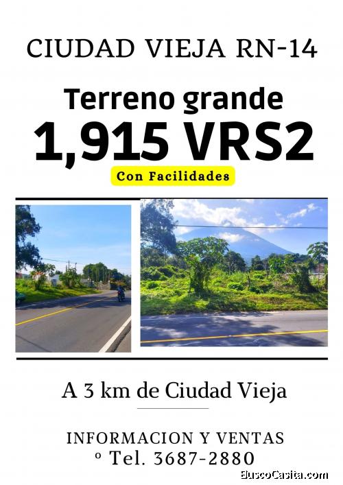 Vendo terreno a orilla de carretera en Ciudad Vieja 