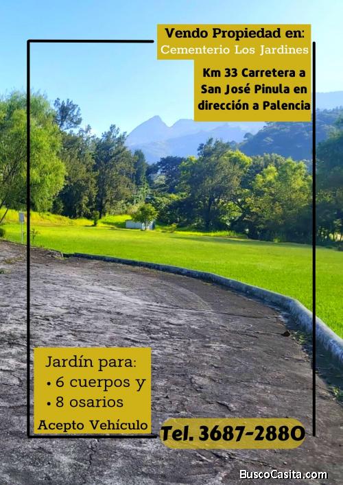Llama ya y pregunta por los terrenos en Cementerio Los Jardines