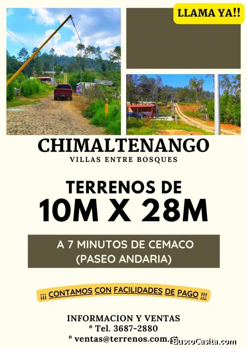 No te quedes sin tu terreno en Chimaltenango!!