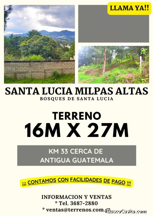 No te quedes sin tu terreno en Santa Lucia Milpas Altas!!