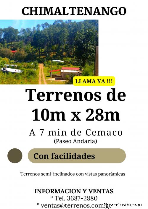 Terrenos a la venta en Chimaltenango a un super precio!!